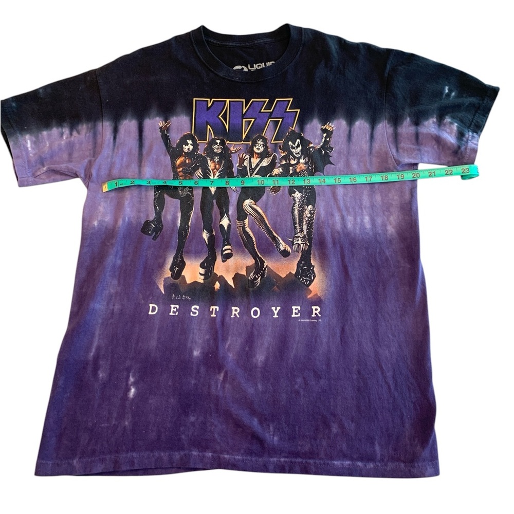 Vintage y2k Graphic Tee KISS Destroyer 2005 Tie Dye Retro Grunge 00s large